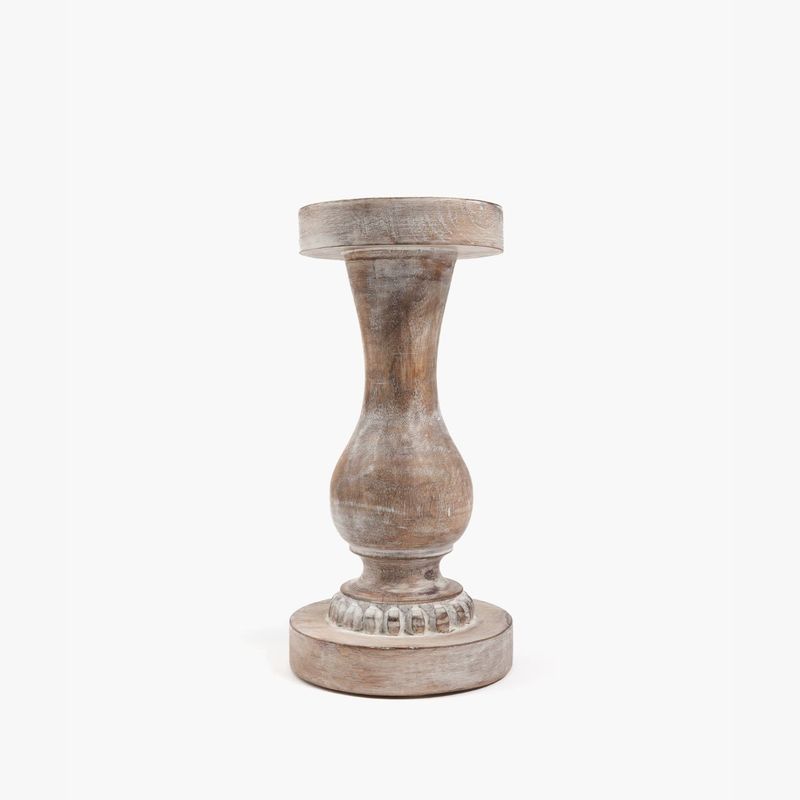LOUNGE - Candelabro Madera Grande Taupe