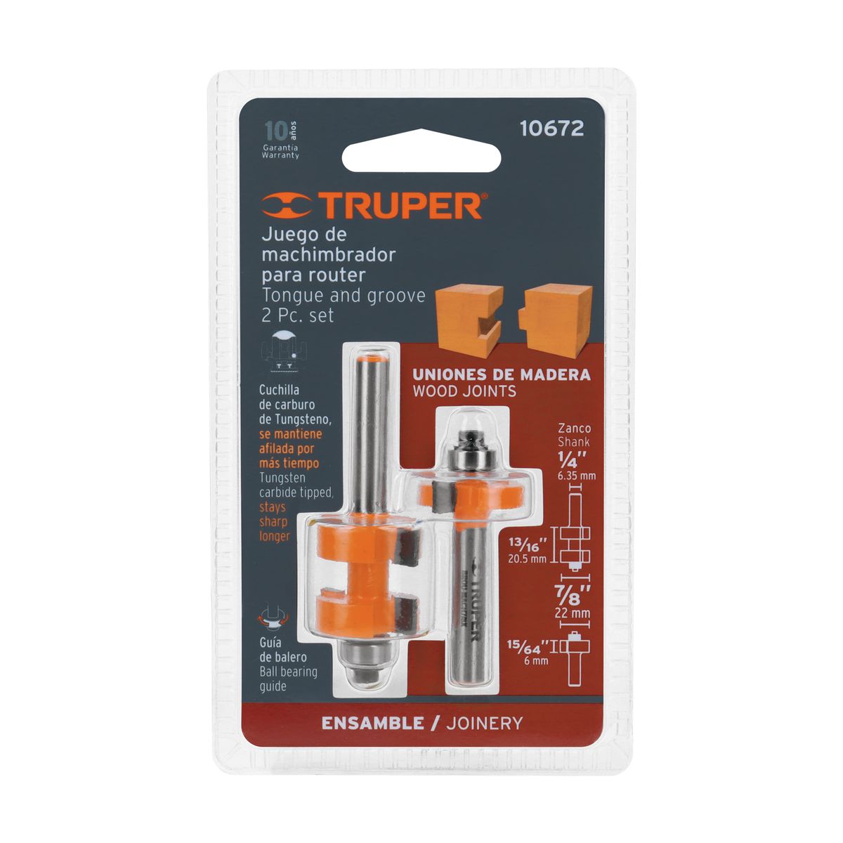 TRUPER - FRESA 10672 MACHO Y HEMBRA TRUPER