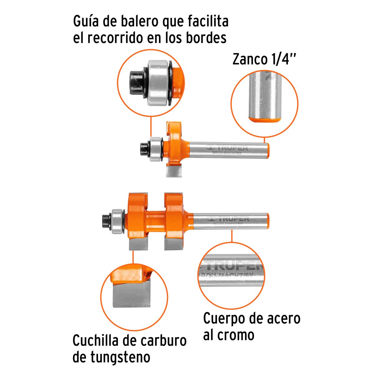 TRUPER - FRESA 10672 MACHO Y HEMBRA TRUPER
