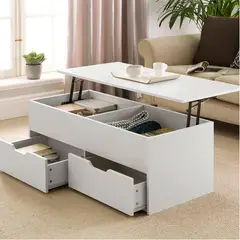 MSA MUEBLES SANTA ANA - Mesa Centro Elevable Cajón Grey