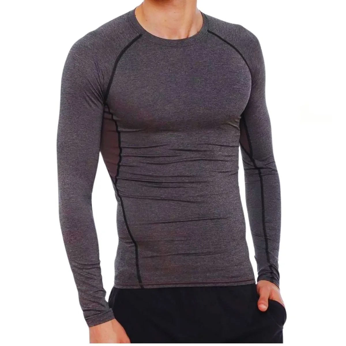 GENERICO - Camiseta Primera Capa Manga Larga Deportiva Forro Polar 033