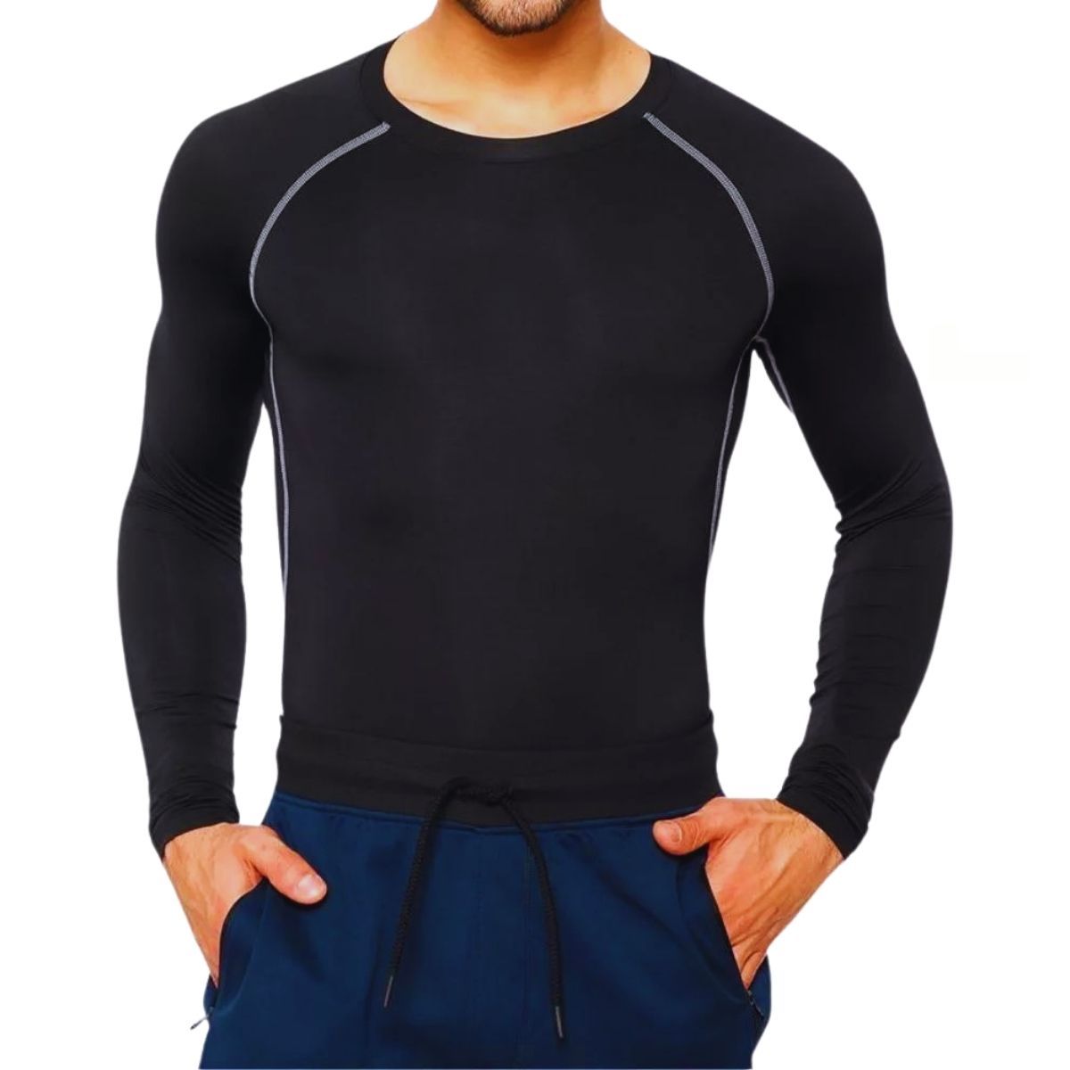 GENERICO - Camiseta Primera Capa Manga Larga Deportiva Forro Polar 033