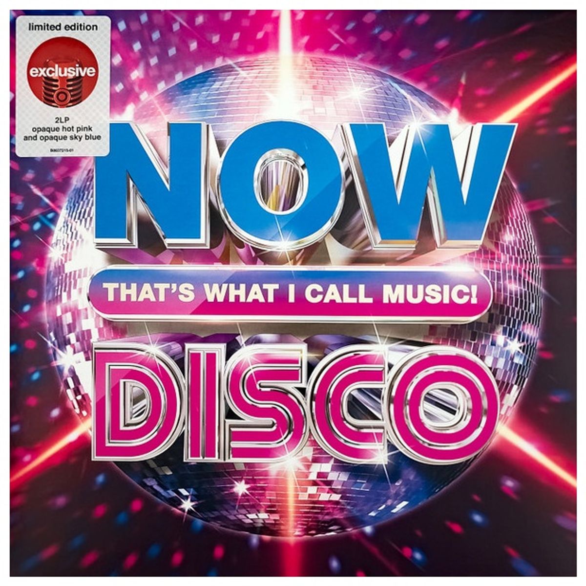 HITWAY MUSIC - NOW THATS WHAT I CALL MUSIC DISCO - DISCO EXCLUSIVE 2LP OPAQUE HOT PINKSKY BLUE VINYL - VINILO