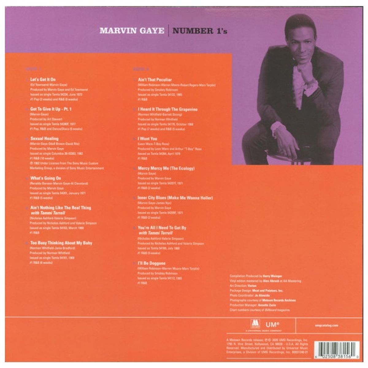 HITWAY MUSIC - MARVIN GAYE - NUMBER 1S EXCLUSIVE LTD EDITION PURPLE VINYL - VINILO