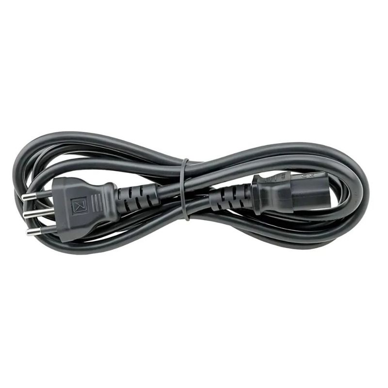 GENERICO - Cable Fuente Poder Pc Conector Hembra De 3 Contactos 1.8 Mt