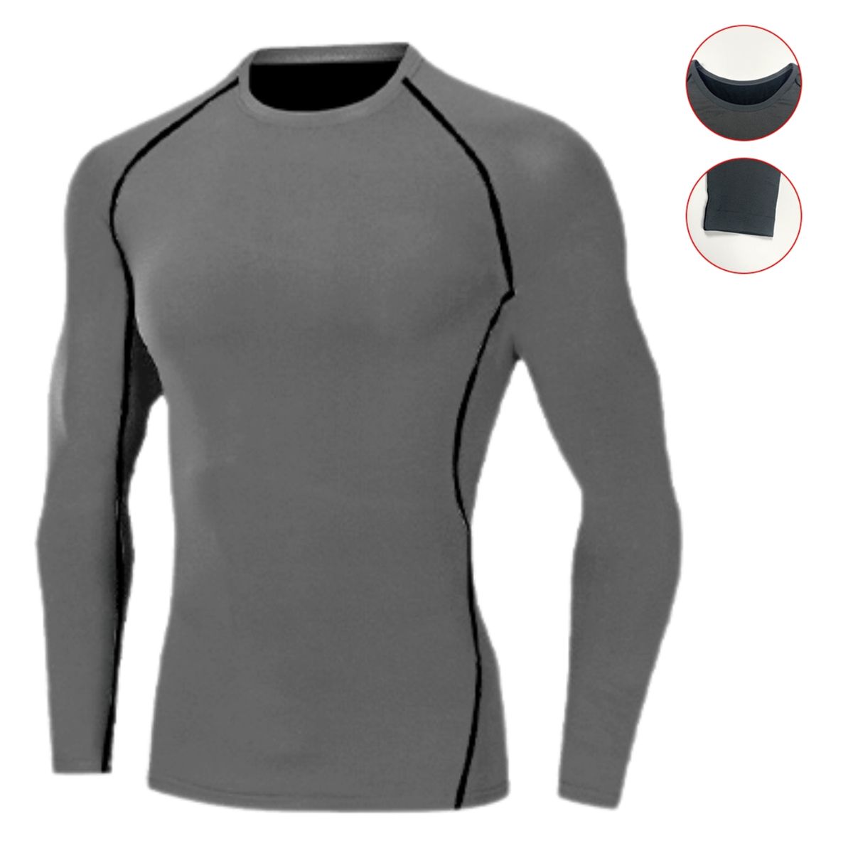 LIKE SHOP - Camiseta Hombre Primera Capa Elasticada Manga Larga Deportiva 305