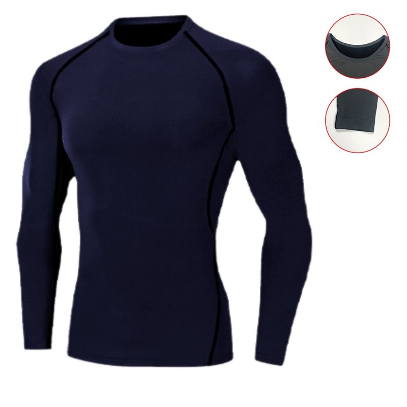 MPROPIA - Camiseta Hombre Primera Capa Elasticada Manga Larga Deportiva 305