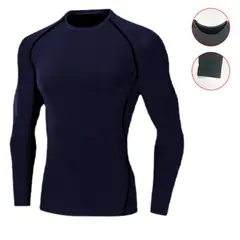 LIKE SHOP - Camiseta Hombre Primera Capa Elasticada Manga Larga Deportiva 305