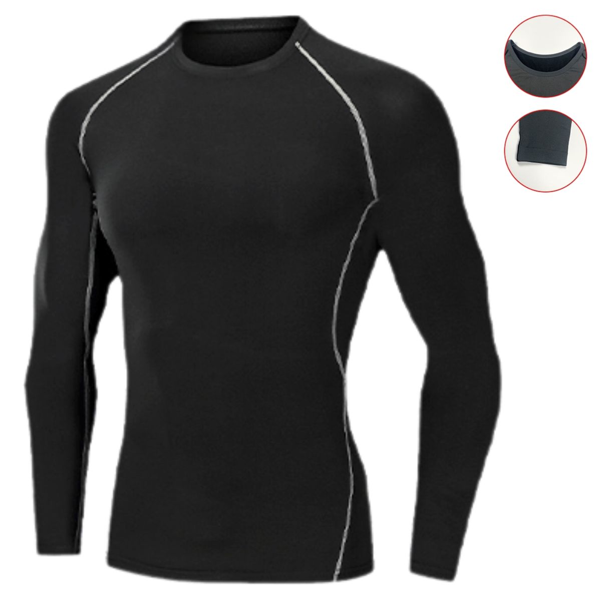 LIKE SHOP - Camiseta Hombre Primera Capa Elasticada Manga Larga Deportiva 305