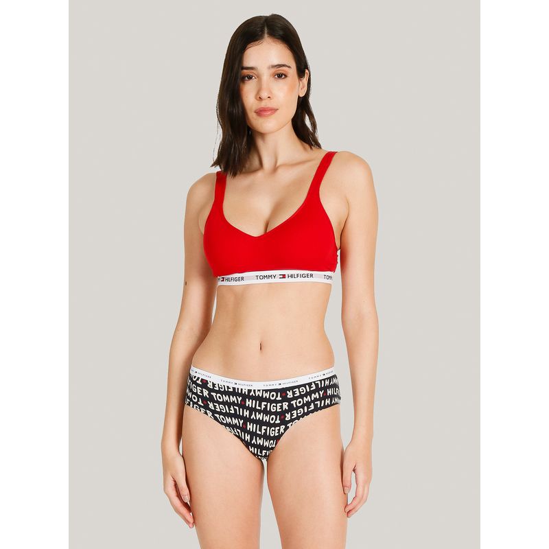 TOMMY HILFIGER - Bralette Classic Core Con Logo Rojo Tommy Hilfiger
