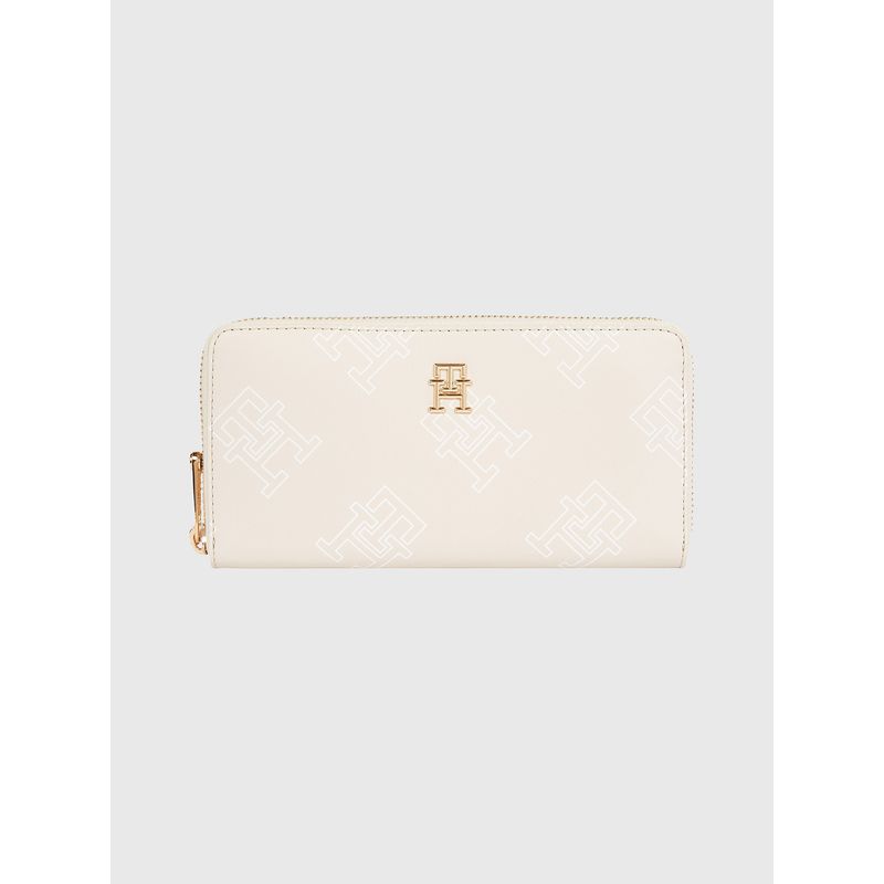 TOMMY HILFIGER - Billetera Iconic Monogram Beige Tommy Hilfiger
