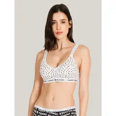 TOMMY HILFIGER - Bralette Classic Core Con Logo Blanco