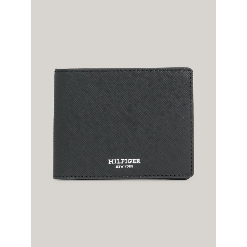 TOMMY HILFIGER - Billetera Solid Cuero Texturizada Negro Tommy Hilfiger