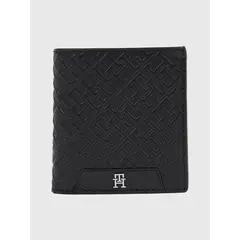 TOMMY HILFIGER - Billetera De Cuero Monogram Negro