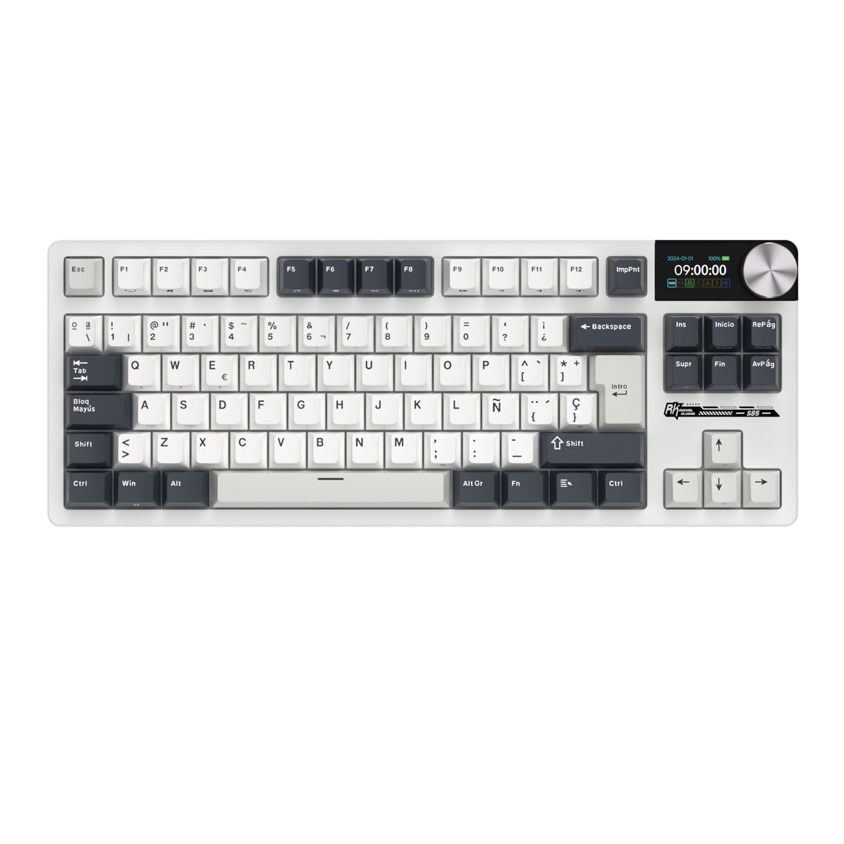 ROYAL KLUDGE - Teclado Mecánico Inalámbrico RKS85 80% TKL Español
