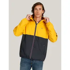 TOMMY HILFIGER - Cortaviento Color Block Con Logo Amarillo