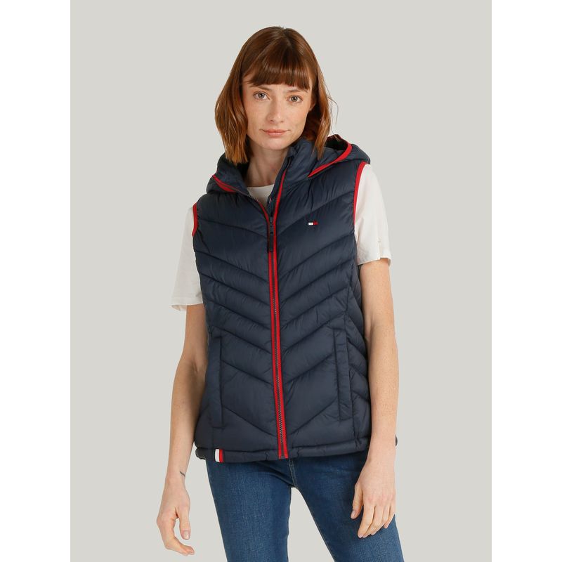 TOMMY HILFIGER - Parka Vest Light Weight Solid Azul Tommy Hilfiger