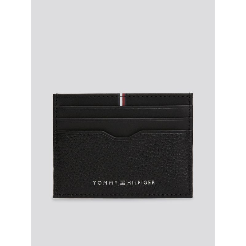 TOMMY HILFIGER - Tarjetero Mixed Textured Negro Tommy Hilfiger