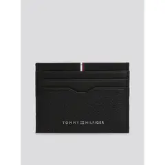 TOMMY HILFIGER - Tarjetero Mixed Textured Negro