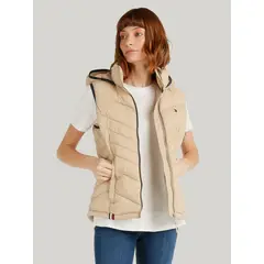 TOMMY HILFIGER - Parka Vest Light Weight Solid Beige