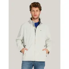 TOMMY HILFIGER - Chaqueta Náutica Taslan Con Logo Blanco Tommy Hilfiger.
