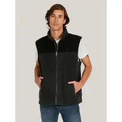 TOMMY HILFIGER - Chaqueta Vest Solid Con Logo Gris