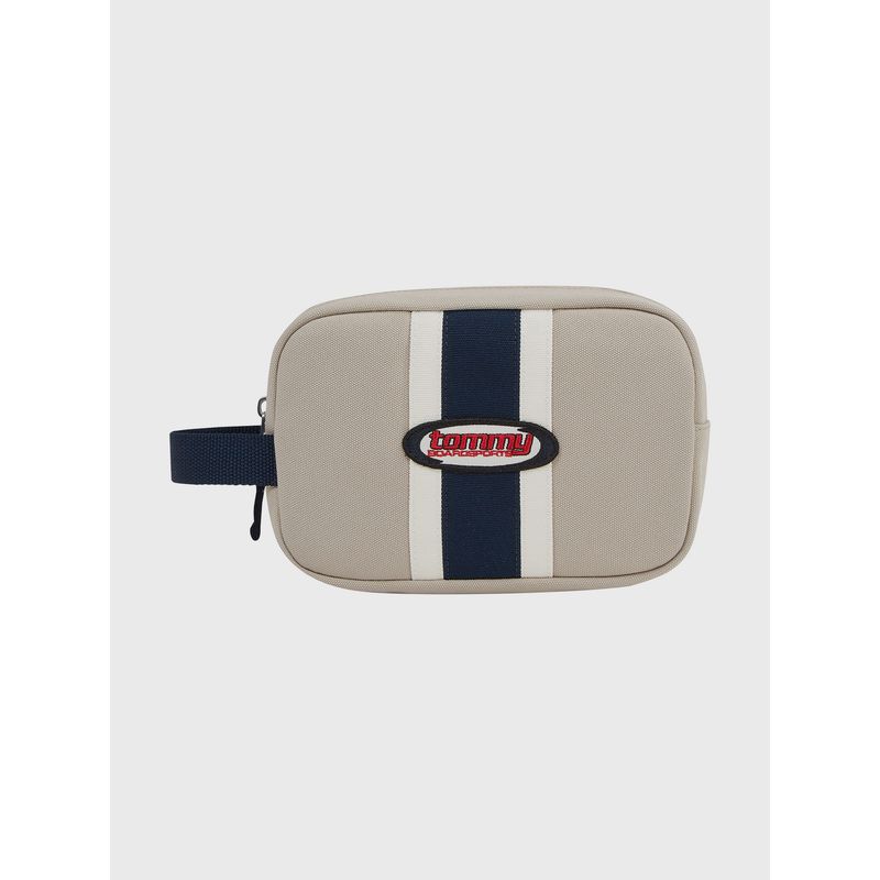 TOMMY HILFIGER - Neceser Sport Con Logo Beige Tommy Hilfiger