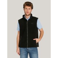 Chaqueta Vest Solid Con Logo Negro