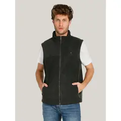 TOMMY HILFIGER - Chaqueta Vest Solid Con Logo Gris