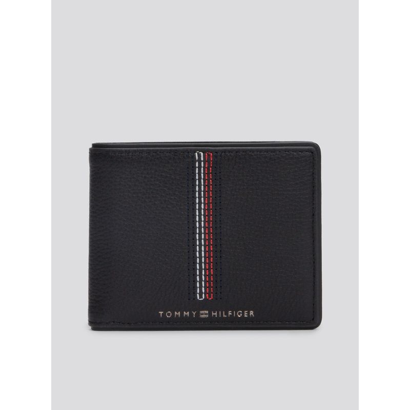 TOMMY HILFIGER - Billetera Casual De Cuero Negro Tommy Hilfiger