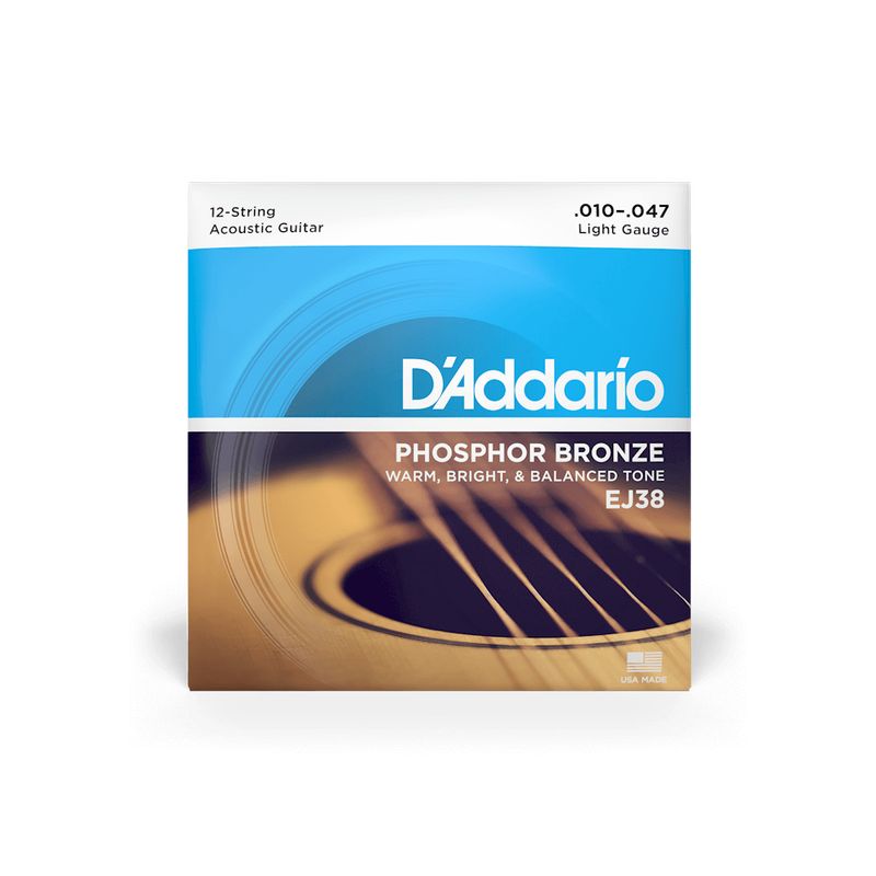 DADDARIO - Set de cuerdas Daddario EJ38 para Guitarra de 12 cuerdas