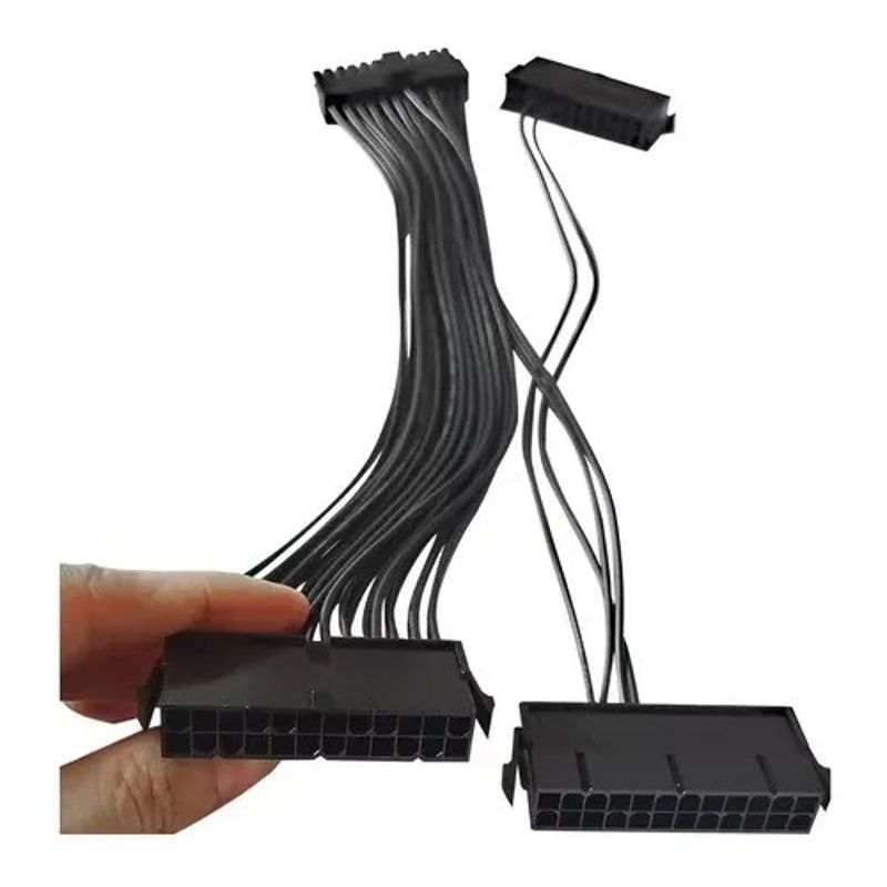 GENERICO - Cable Adaptador 3 Fuentes no Add2psu 24pin Psu Mineria Negro