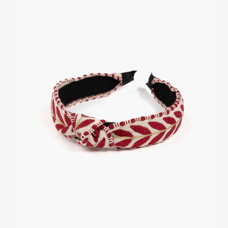 LOUNGE - Cintillo Mujer Hojas Bordadas