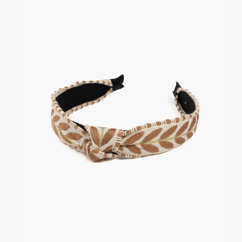 LOUNGE - Cintillo Mujer Hojas Bordadas