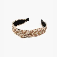 LOUNGE - Cintillo Mujer Hojas Bordadas