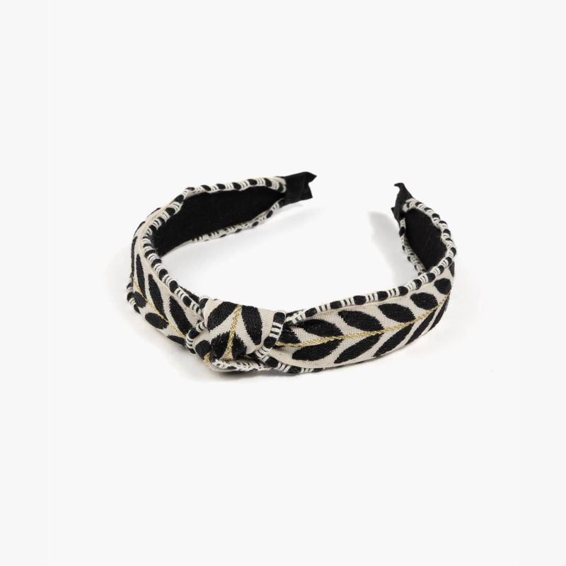 LOUNGE - Cintillo Mujer Hojas Bordadas