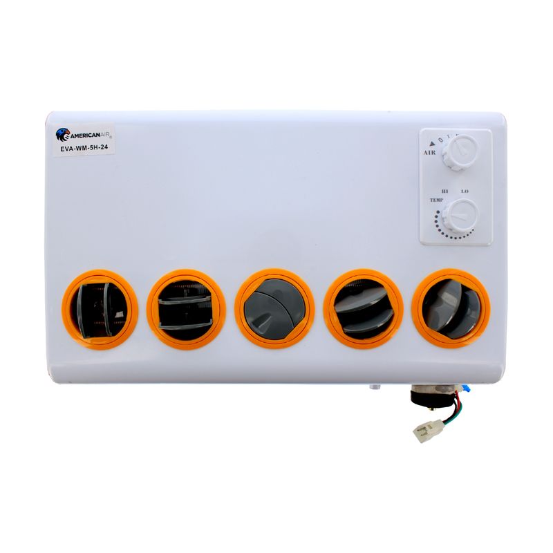 AMERICAN AIR - Evaporador de AC de Pared 5 Salidas 23520 BTU 643 M3HR 12V.