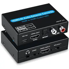 GENERICO - Extractor Adaptador Audio Hdmi Arc 4k 60hz A Optico Aux.
