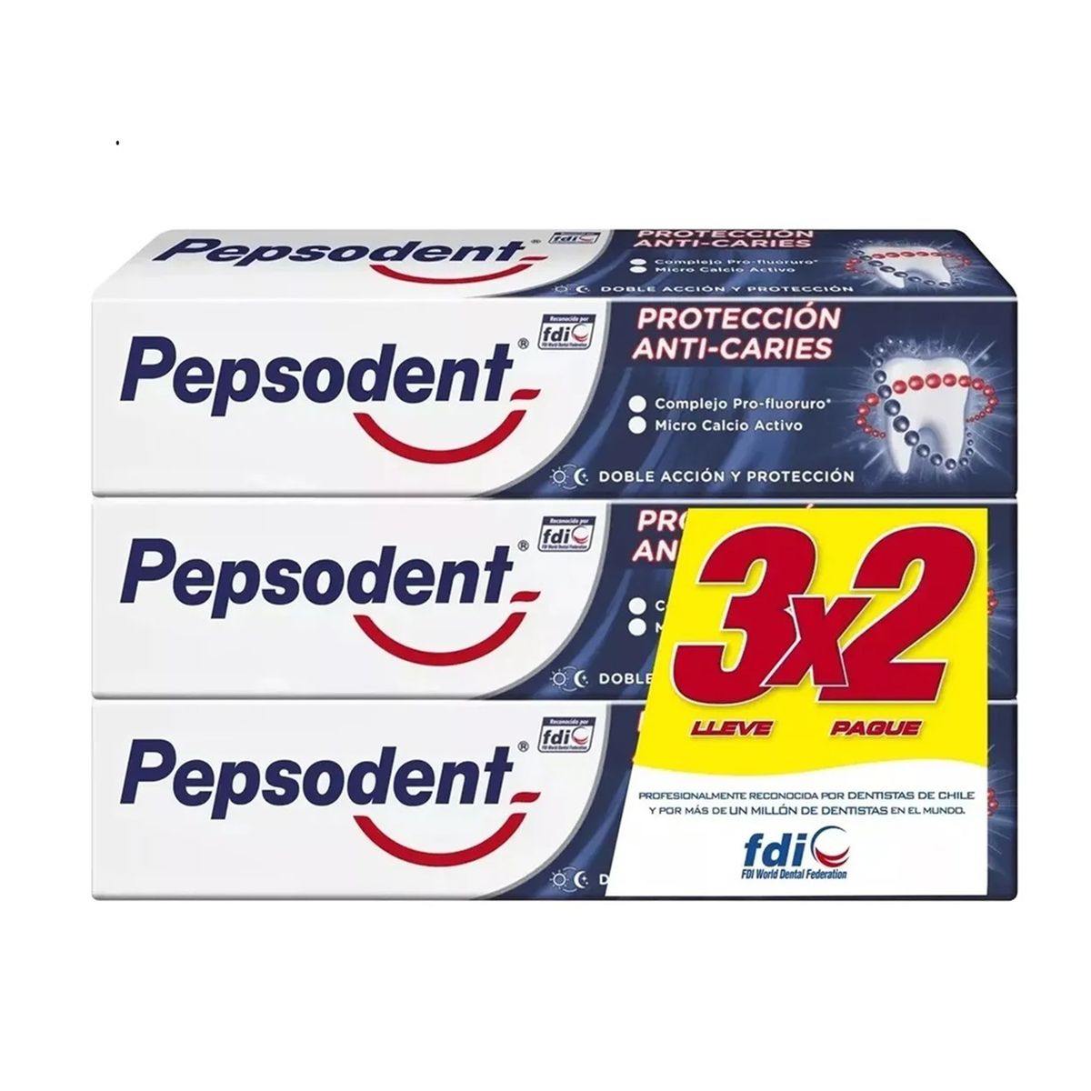PEPSODENT - Pack X6 Pasta Dental Pepsodent Proteccion Anti Caries 130g