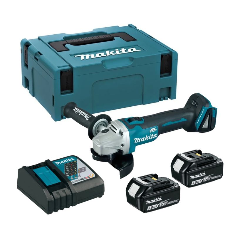 MAKITA - Esmeril Angular Inalámbrico Car/2Bat.3Ah 18v Makita DGA45RFE