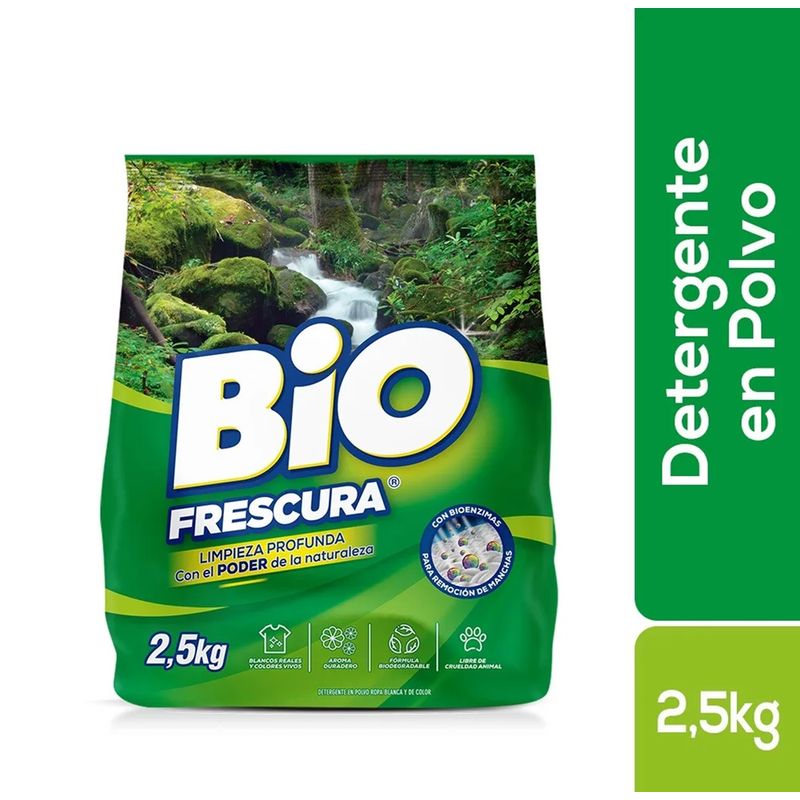 BIOFRESCURA - Detergente Bio Frescura En Polvo Bosque Nativo 2.5 Kg.
