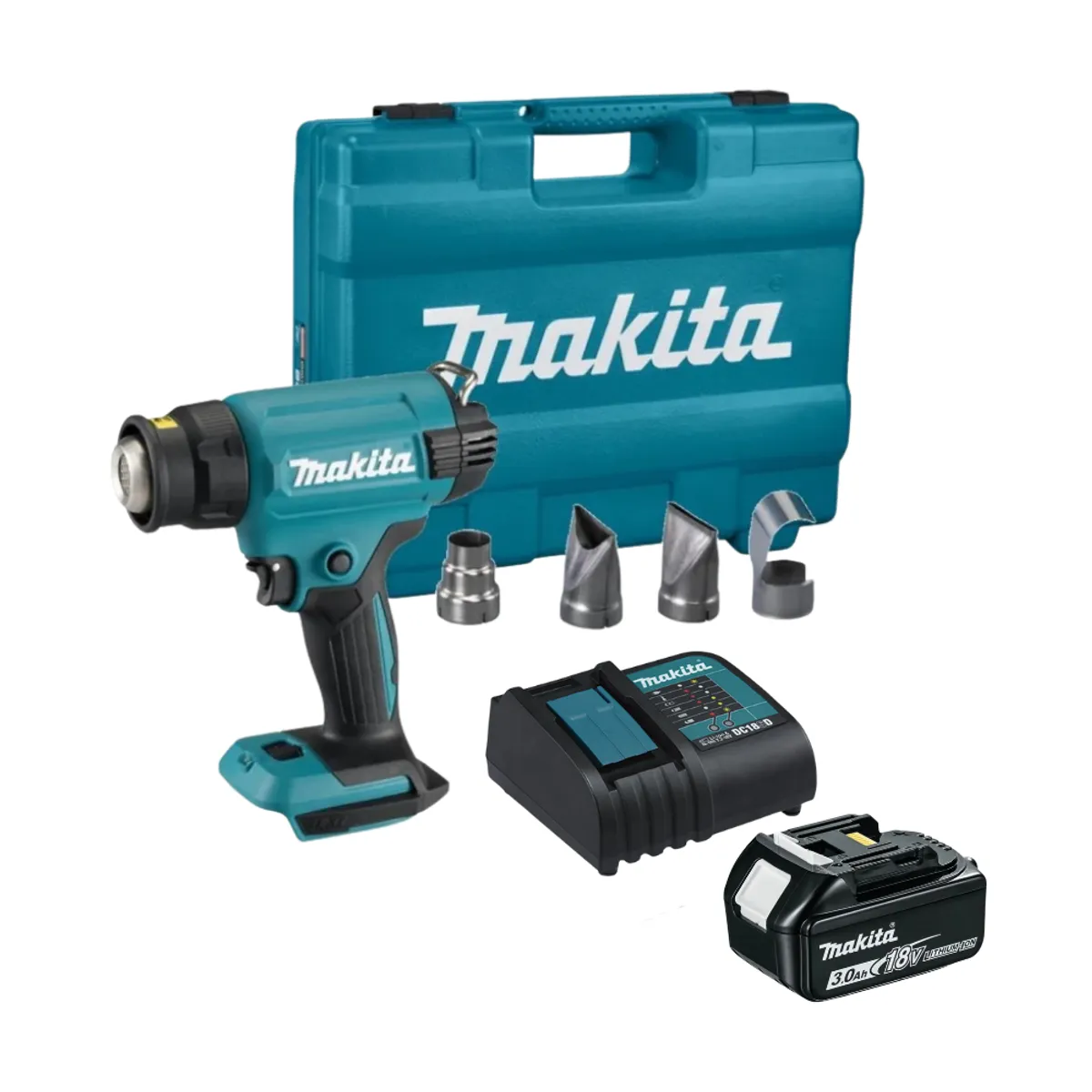 MAKITA - Pistola de Calor Con Maleta Car/Bat 3Ah. 18v Makita DHG181Z