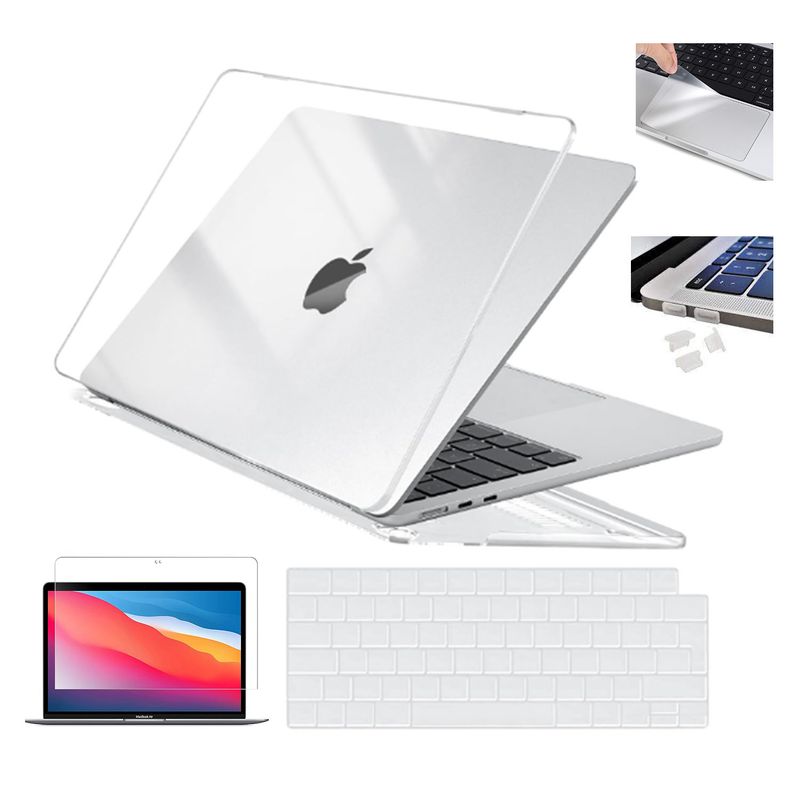 GENERICO - Carcasa Transparente Para Macbook Air  M1 A2337 + Kit De Protección.
