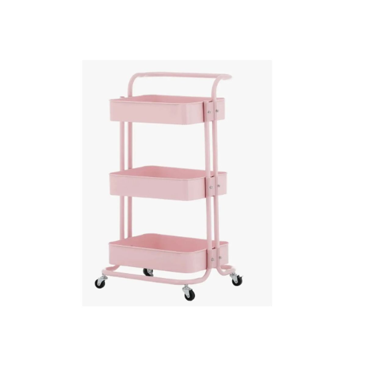 GENERICO - Carro Ayudante Plástico Organizador Peluquería Domestico Rosa