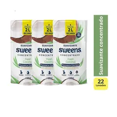 GENERICO - X3 Suavizante Sweens Concentrado Fresh Coconut Doypack 500ml