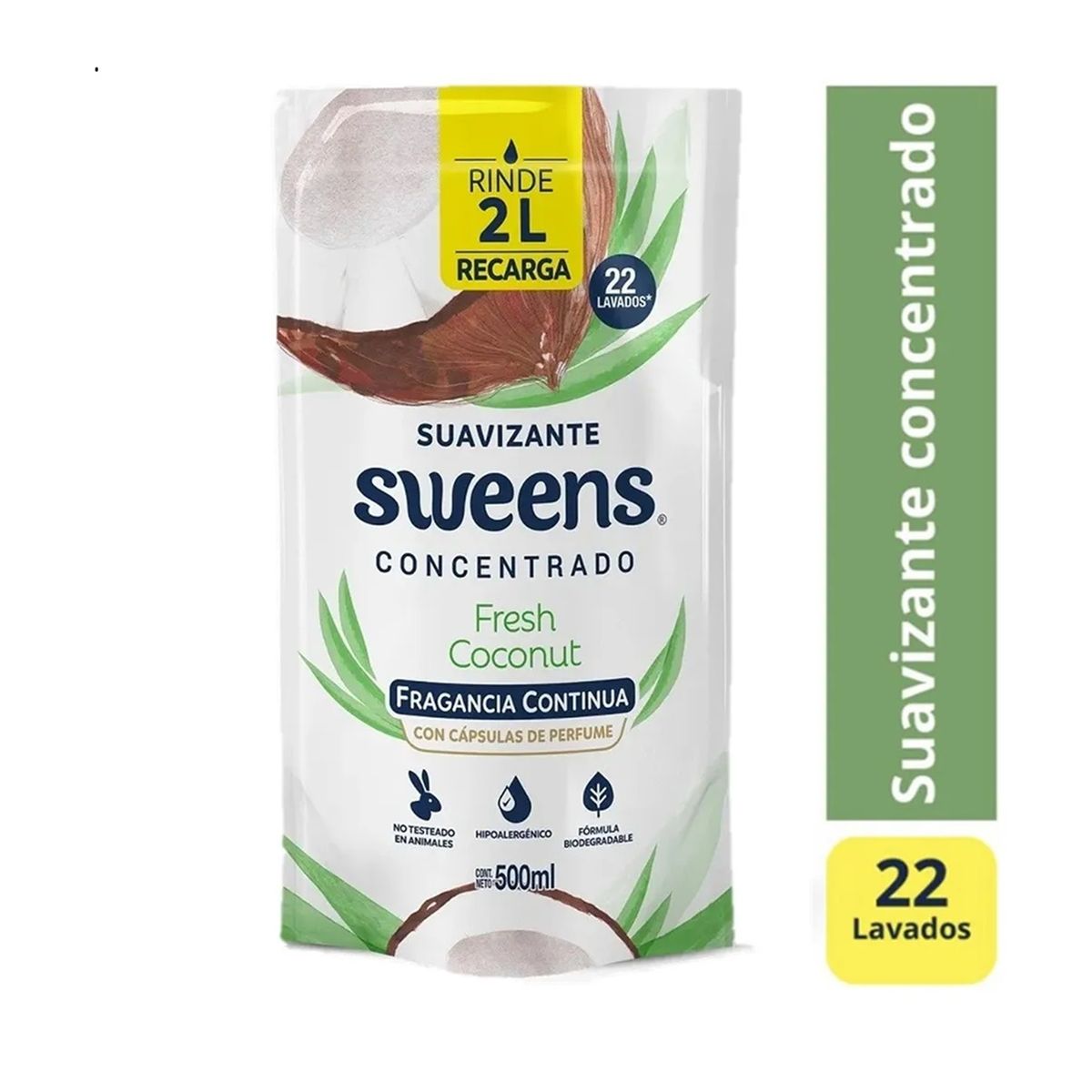 GENERICO - Suavizante Sweens Concentrado Fresh Coconut Doypack 500ml