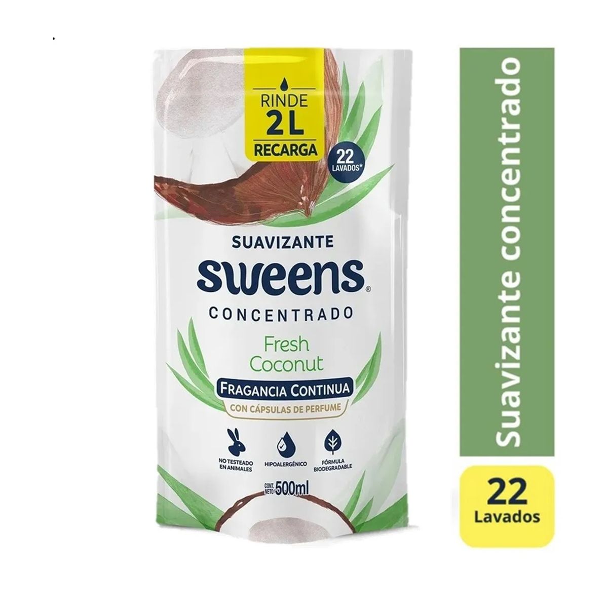 GENERICO - Suavizante Sweens Concentrado Fresh Coconut Doypack 500ml