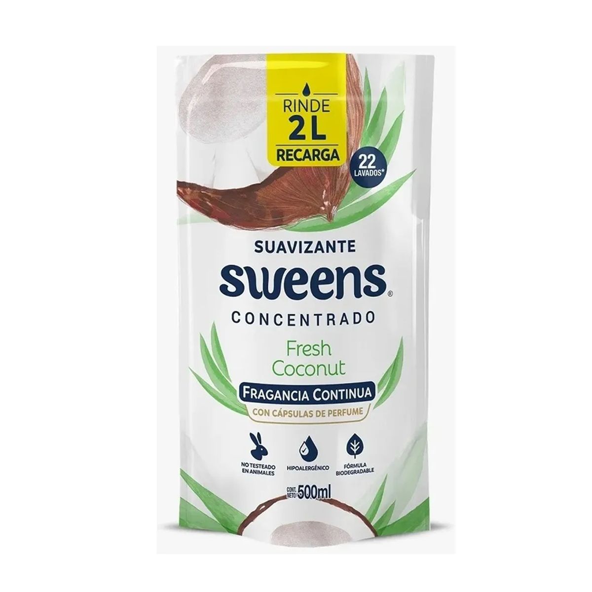 GENERICO - Suavizante Sweens Concentrado Fresh Coconut Doypack 500ml