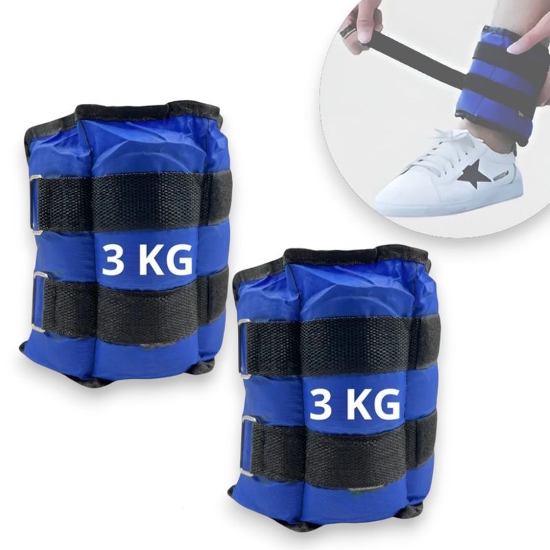 GENERICO - Set Pesas Tobilleras Y Muñecas 1.5 Kg C/u (total 3 Kg)