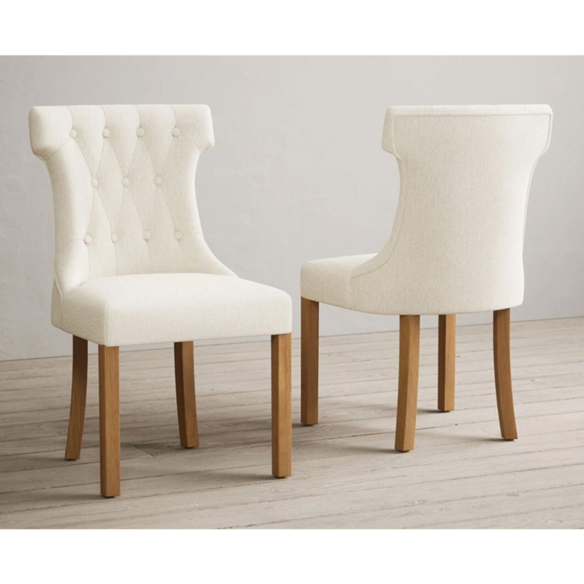MSA MUEBLES SANTA ANA - Silla Capitoné Beige Drag 2 Unidades